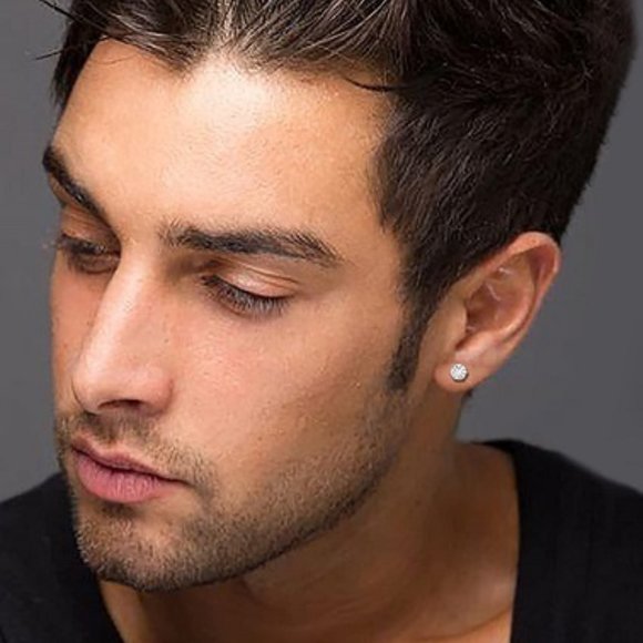 Gold ~ 4mm ~ 14k Gold Filled Six Prong Round Cubic Zirconia Earring - Picture 3 of 7